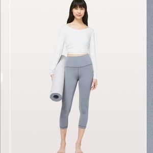 Lululemon Align Crop 21 Steam Blue
